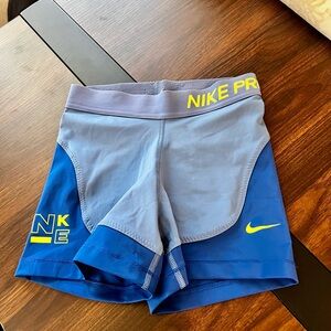 Nike PRO Women's Athletic Shorts in Blue and Gray shorts size XS